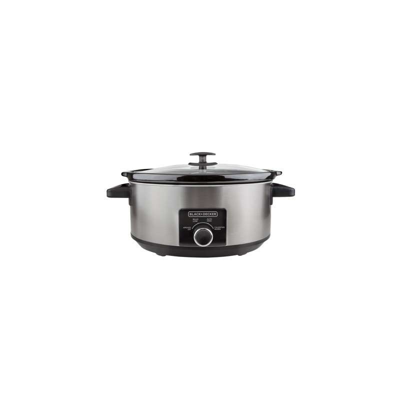 Black + Decker olla de coccion lenta 6.7l inox SC2007S