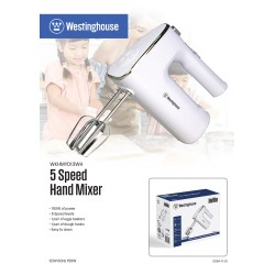 Westinghouse batidora de mano 5 velocidades color blanco - WKHMYD13WH