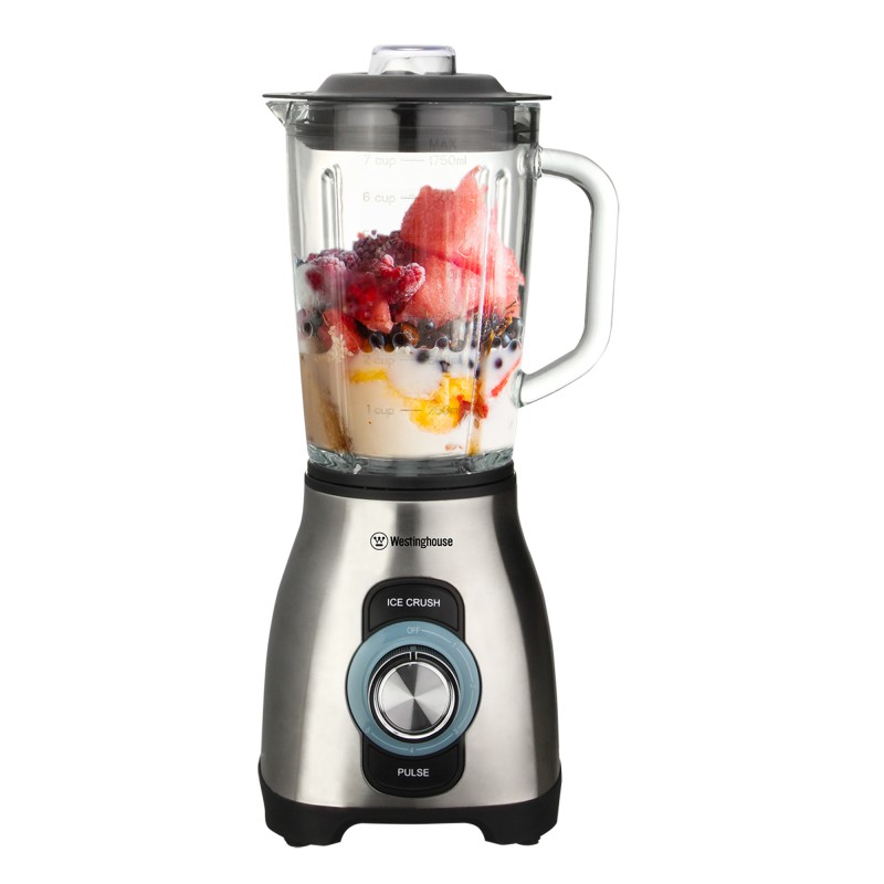 Westinghouse  licuadora 800W  vidrio 1.7L 5 veloc inox  WKBESA1703