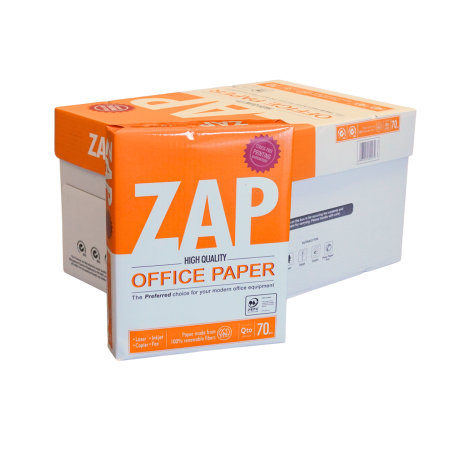 Zap papel resma blancura 97% caja 10 und  8.5 X 11 500hjs 70 grs