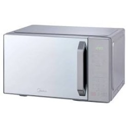Midea microondas 1.1pc puerta acabado espejo gabinete gris con grill MMDXG11S2MG