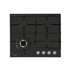 Midea estufa empotrable a gas 24" vidrio color negro MTGB24R3402GG