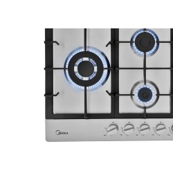 Midea estufa empotrable a gas 30" color silver MTGB30TL3402GS