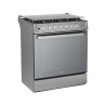 Midea Cocina a gas 30 pulgadas silver 6 quemadores capelo hierro fundido MGS30FS1BEABG
