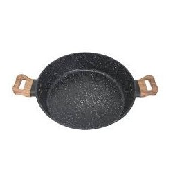 Westinghouse cacerola baja de aluminio forjado de 32 cm con tapa de vidrio antiaherente - WCCC0085L32MBB