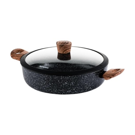 Westinghouse cacerola baja de aluminio forjado de 32 cm con tapa de vidrio antiaherente - WCCC0085L32MBB