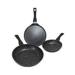 Westinghouse juego sartenes 3 piezas aluminio forjado acabado en mármol antiadherente - WCCS000903DMBB