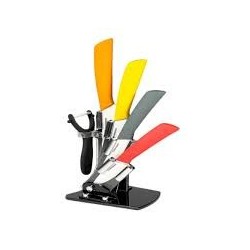Westinghouse juego de bloques de cuchillos de ceramica mango colorido de agarre suave - WCKFS0001006