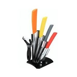 Westinghouse juego de bloques de cuchillos de ceramica mango colorido de agarre suave - WCKFS0001006