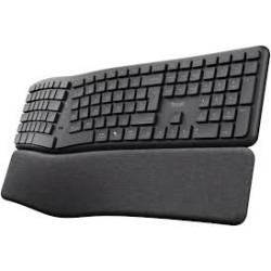 Trust keyra teclado inalambrico multidispositivo ergonomico US - 25459