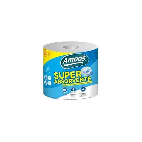 Amoos toalla mayordomo super absorbente doble hoja 180 h paq 6 und J624510
