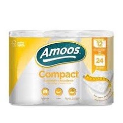 Amoos papel higienico compact doble hoja 266 H 18 rollos paq x 1 -H623212.0