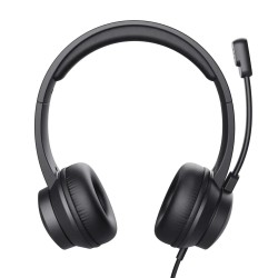 Trust auriculares USB supraaurales para PC microfono con cancelación de ruido y diadema ajustable negro - 25089