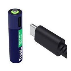 Trust pilas AAA recargables en USB-C 4 pack - 25671