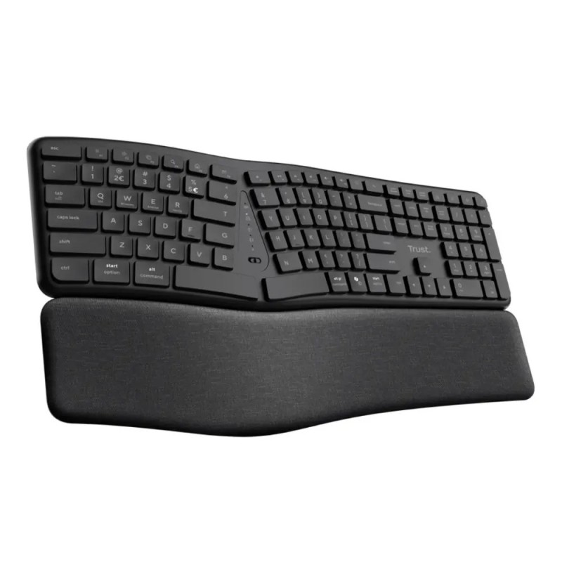 Trust keyra teclado inalambrico multidispositivo ergonomico ES - 25704
