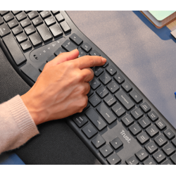 Trust keyra teclado inalambrico multidispositivo ergonomico ES - 25704
