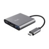 Trust adaptador 3-en-1 multipuerto USB-C-HDMI y-Tipo C - 23772
