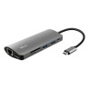 Trust adaptador 7-en-1 USB-C- HDMI- red-lector de tarjetas USB-C y USB - 23775
