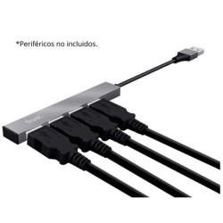 Trust adaptador 4-puertos mini hub USB - 23786