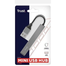 Trust adaptador 4-puertos mini hub USB - 23786