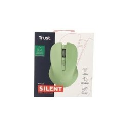 Trust mouse inalambrico eco  color verde claro silencioso - 25042