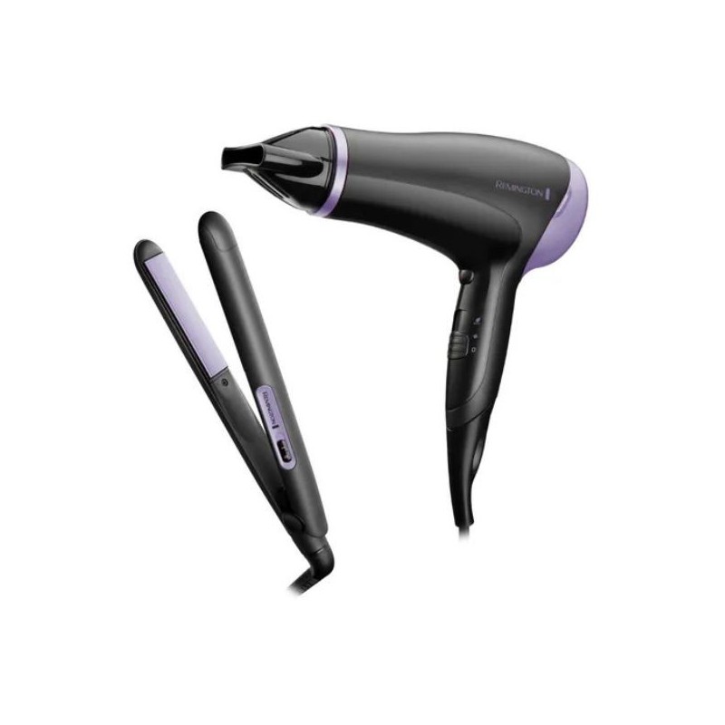 Remington combo secadora essential + plancha de cabello - D3016GP-110F
