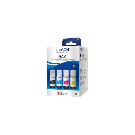 Epson botella de tinta T544 pack completo 4 Colores negro cian magenta y amarillo - T544520-4P