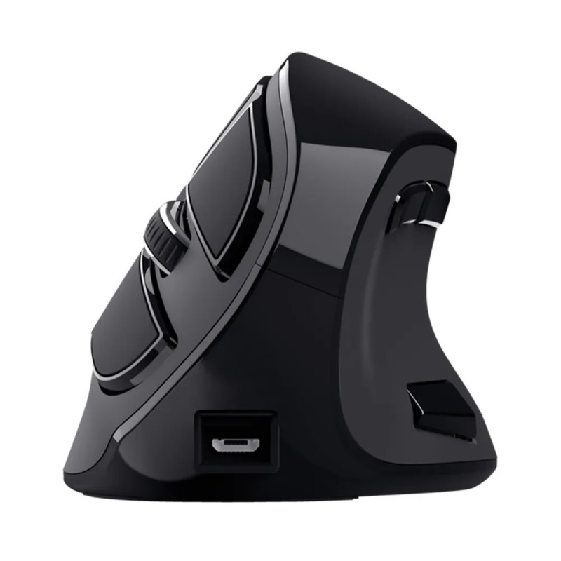 Trust mouse ergonomico inalambrico recargable color negro - 23731