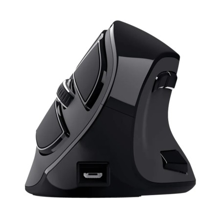 Trust mouse ergonomico inalambrico recargable color negro - 23731