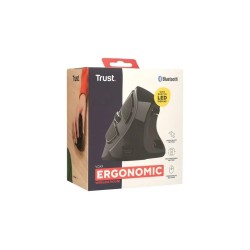 Trust mouse ergonomico inalambrico recargable color negro - 23731