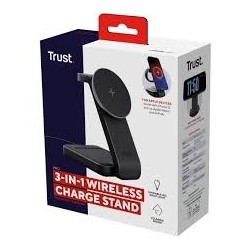 Trust soporte Viro de carga magnetico inalambrico 3 en 1 para iPhone, Apple Watch y AirPods - 25464