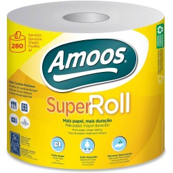 Amoos toalla mayordomo super roll doble hoja 280 h paq 6 und J627003.4