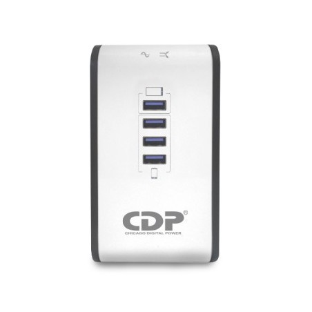CDP regulador con 4 puertos usb /8 salidas /1000va r2cu-AVR1008