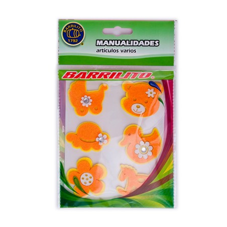 Barrilito calcomania animal  fs010 6pc/set