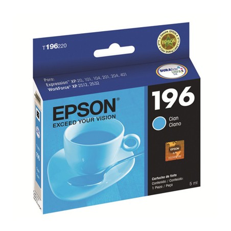 Epson cartucho cyan  para XP-101/201/401  workforce WF2512/WF2532   T196220-AL