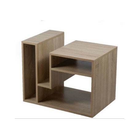 Kenneth Cole mesa auxiliar multifuncional colo roble W60 x H48 x D40 cm-KCWD2022056-O